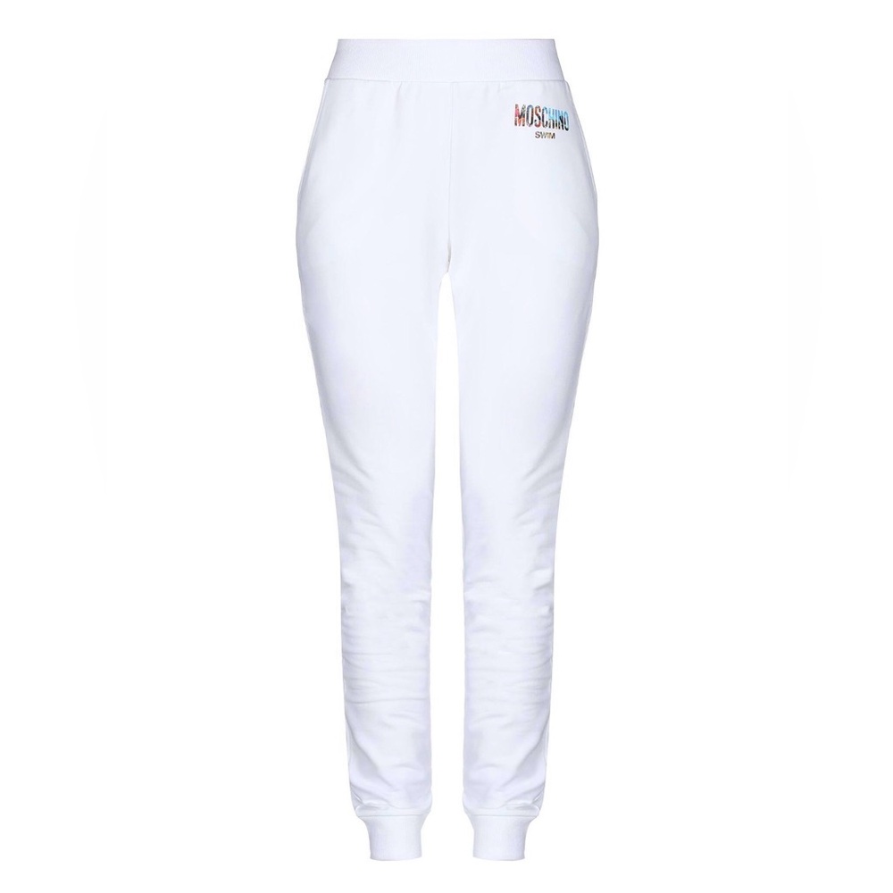Moschino White Logo Joggers